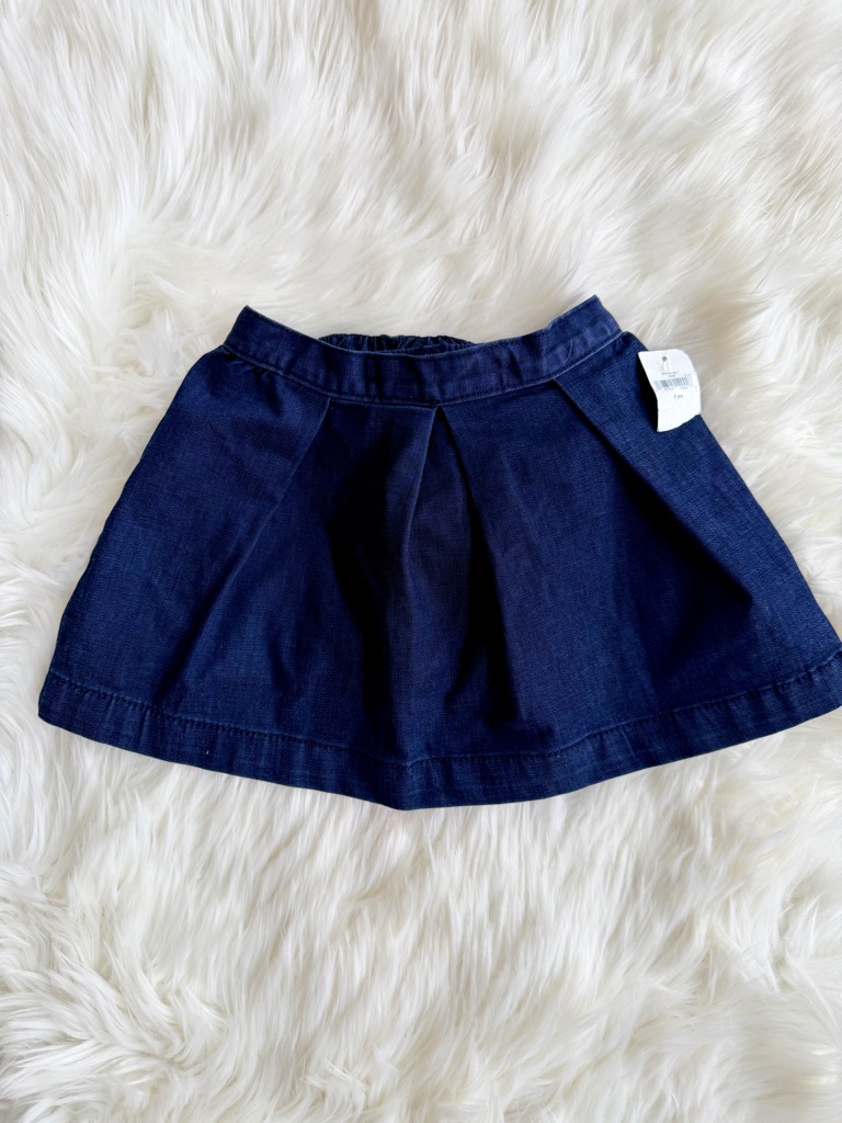 Nwt Gap Babygap Toddler Navy Blue Pleated Skirt